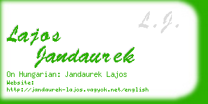 lajos jandaurek business card